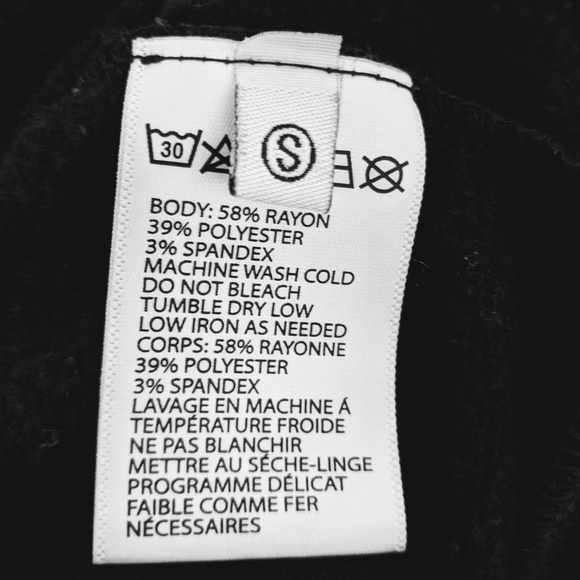 Truly Madly Deeply Cropped Sweatshirt Black Ruffle - Picture 4 of 5